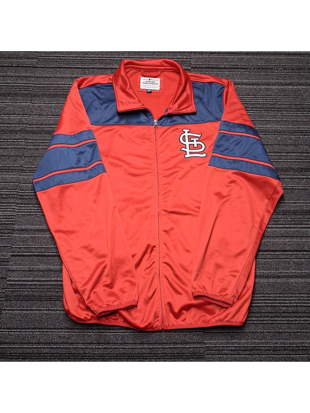 G-III Carl Banks St Louis Cardinals Jacket Mens XL Red Navy Full Zip MLB
